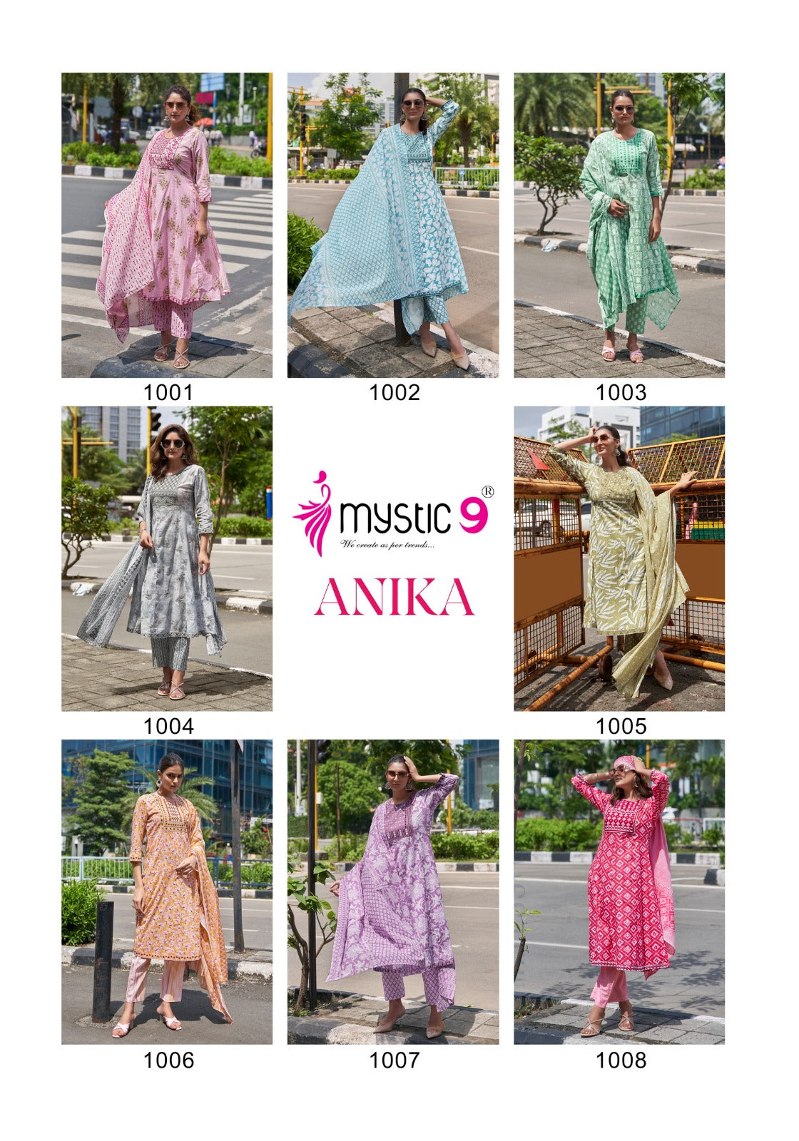 Anika Vol 1 Mystic 9 Readymade Cotton Pant Suits Exporter Gujarat