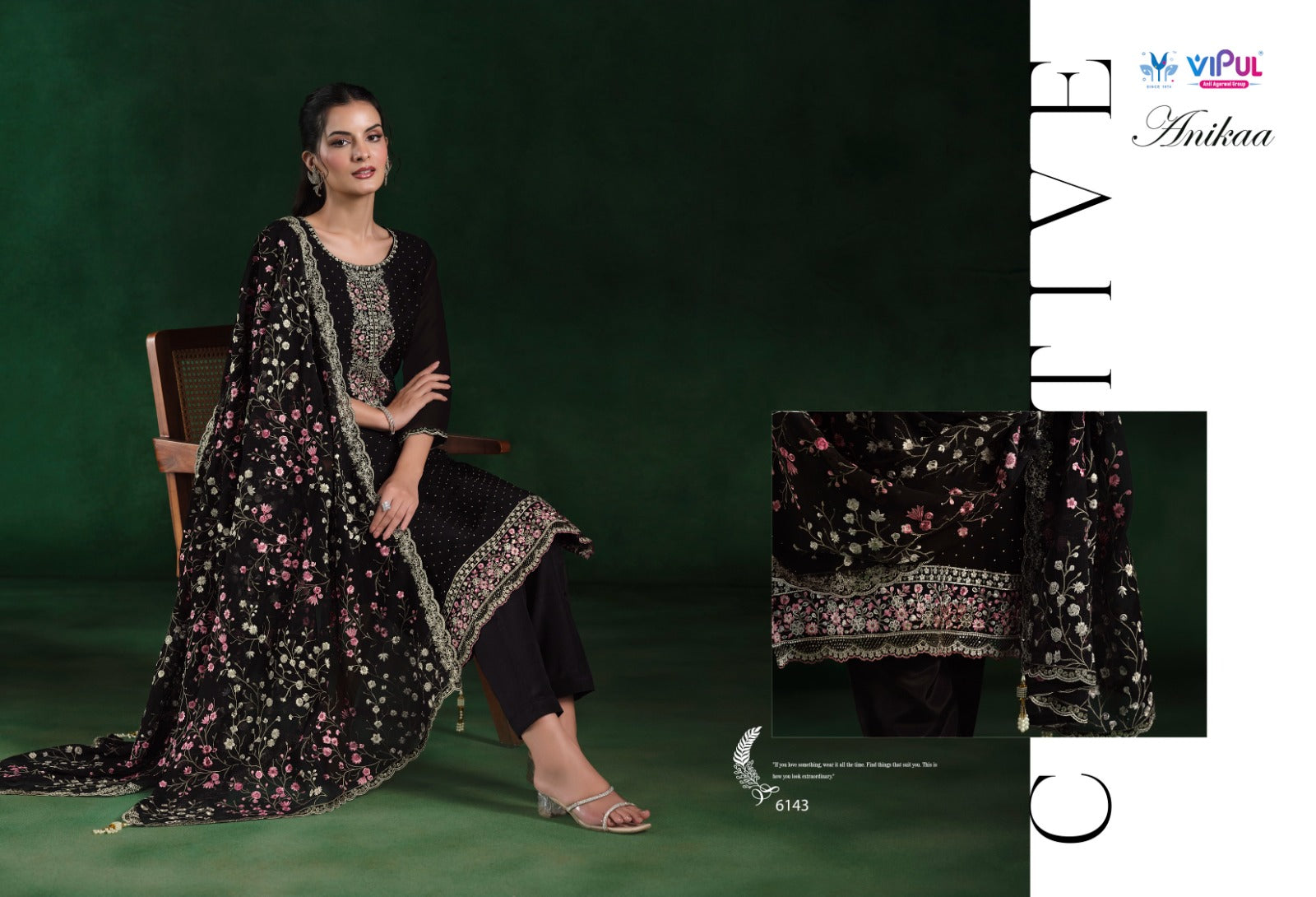 Anikaa Vipul Chiffon Pant Style Suits Supplier