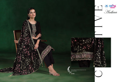 Anikaa Vipul Chiffon Pant Style Suits Supplier