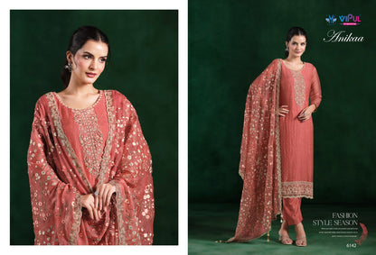 Anikaa Vipul Chiffon Pant Style Suits Supplier