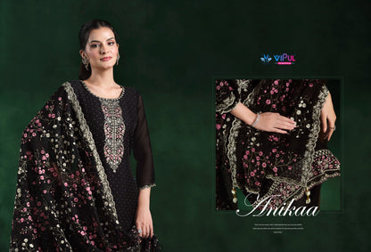 Anikaa Vipul Chiffon Pant Style Suits Supplier