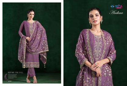 Anikaa Vipul Chiffon Pant Style Suits Supplier