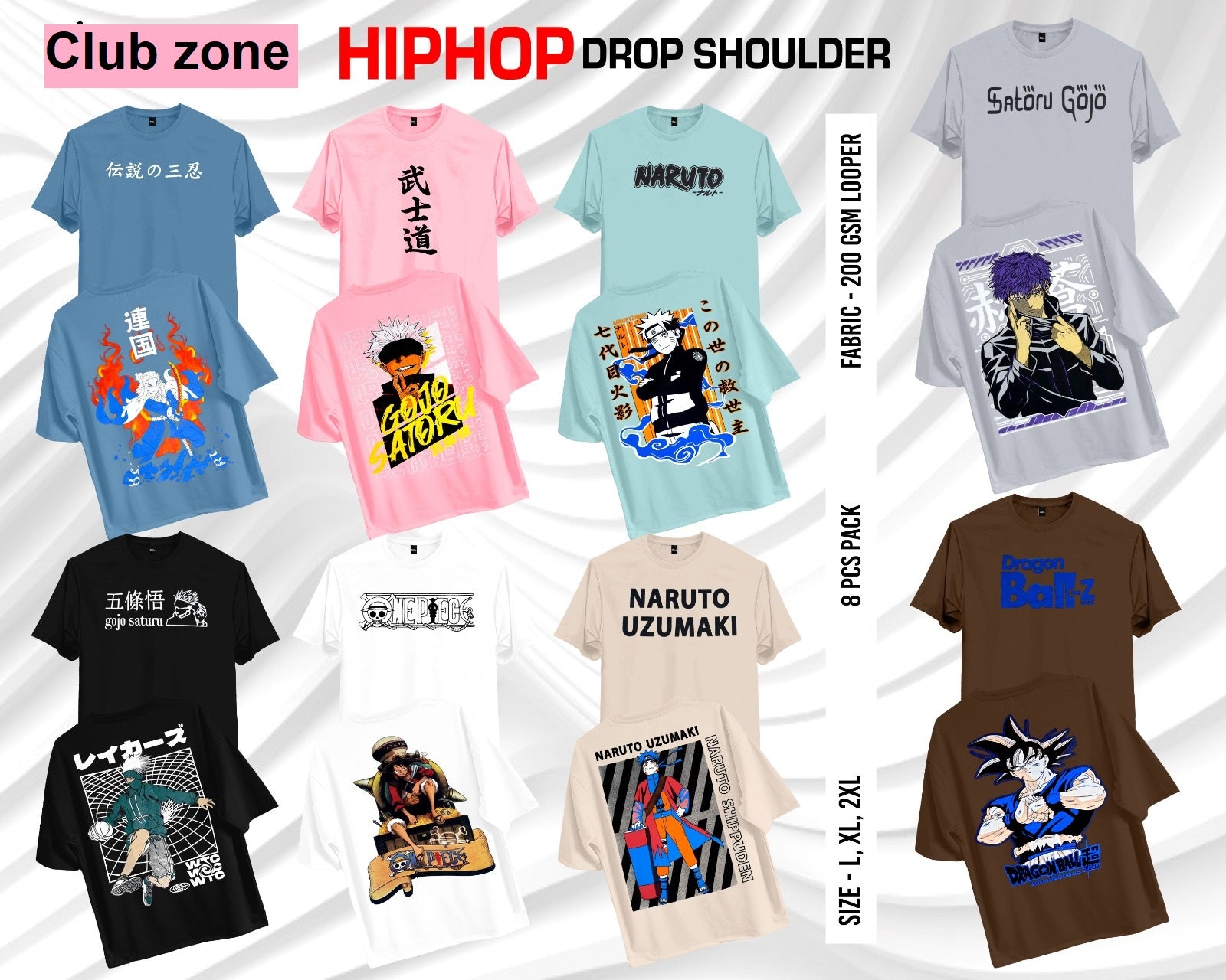 Anime Series Club Zone Looper Mens Tshirts Wholesaler India