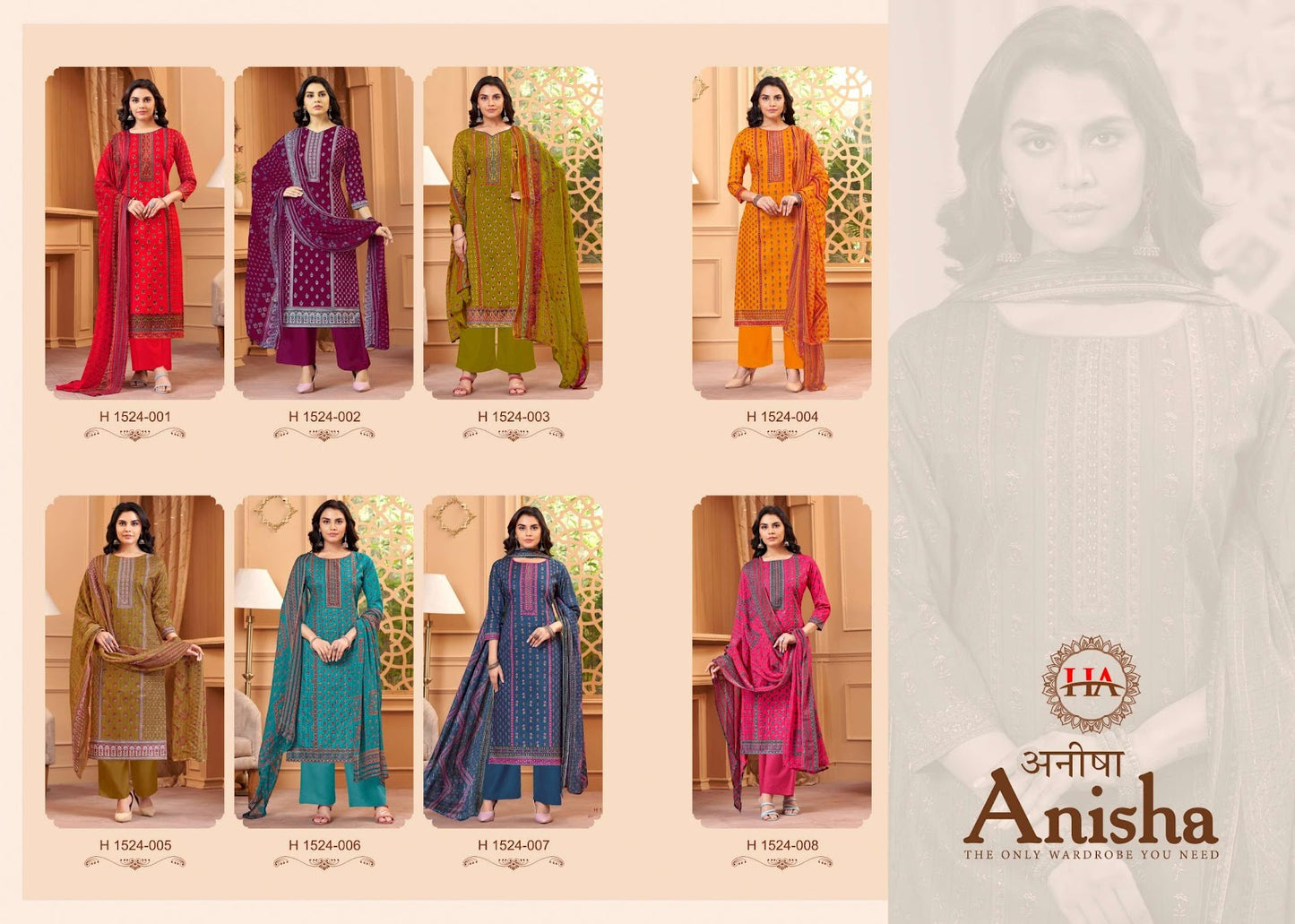 Anisha Harshit Fashion Cotton Cambric Plazzo Style Suits Wholesaler Ahmedabad