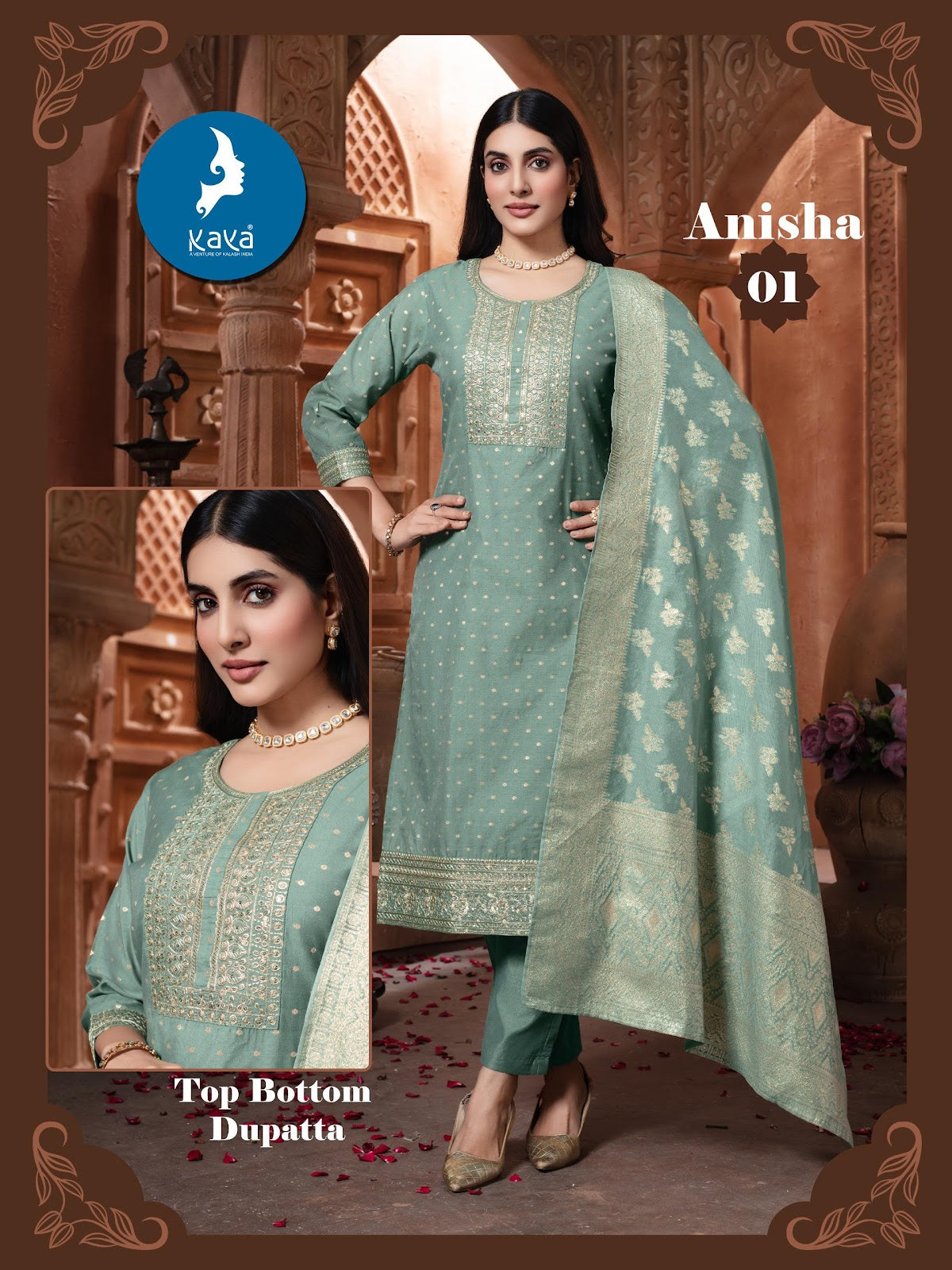 Anisha Kaya Chanderi Readymade Pant Style Suits Wholesaler Ahmedabad