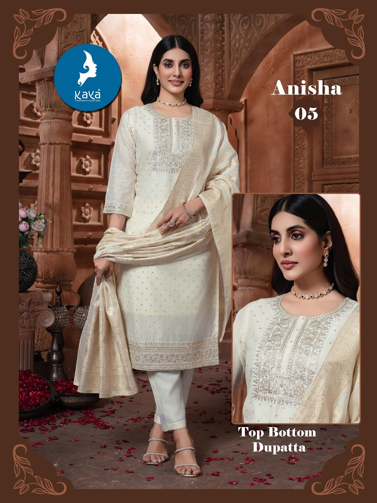 Anisha Kaya Chanderi Readymade Pant Style Suits Wholesaler Ahmedabad