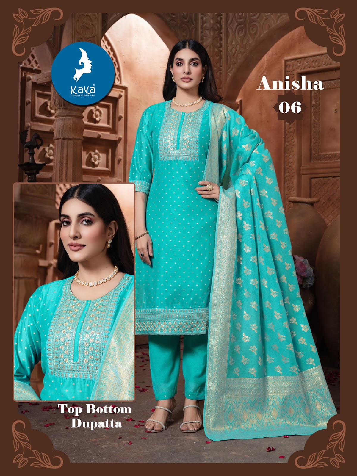 Anisha Kaya Chanderi Readymade Pant Style Suits Wholesaler Ahmedabad