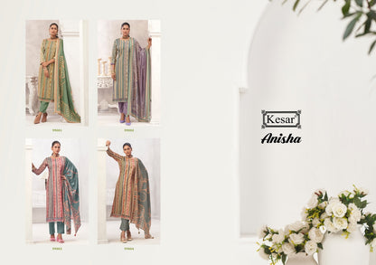 Anisha Kesar Karachi Prints Pure Lawn Pant Style Suits Exporter Gujarat