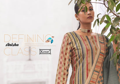 Anisha Kesar Karachi Prints Pure Lawn Pant Style Suits Exporter Gujarat