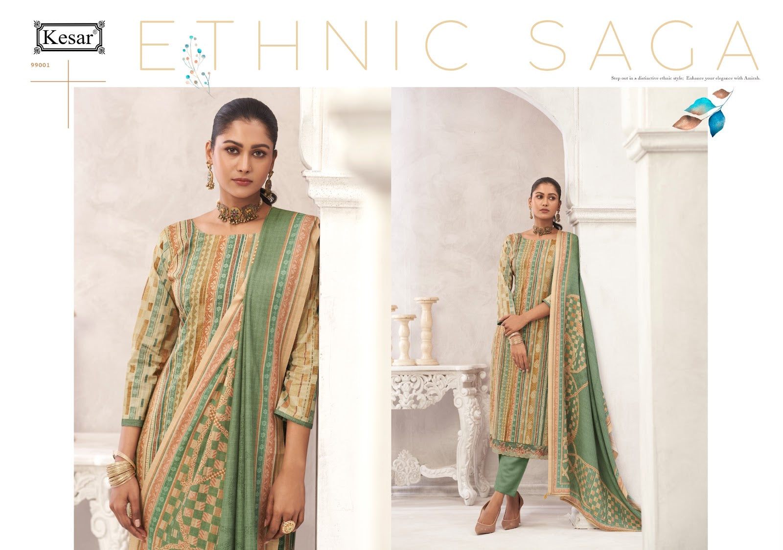 Anisha Kesar Karachi Prints Pure Lawn Pant Style Suits Exporter Gujarat