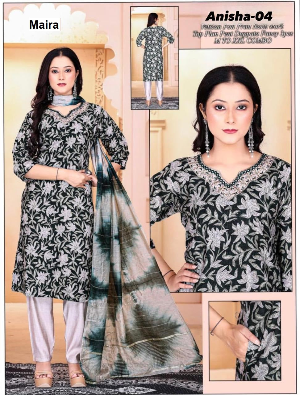 Anisha Maira Vetican Readymade Pant Style Suits Exporter
