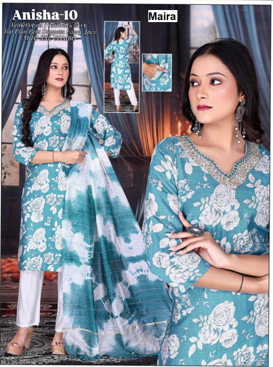Anisha Maira Vetican Readymade Pant Style Suits Exporter