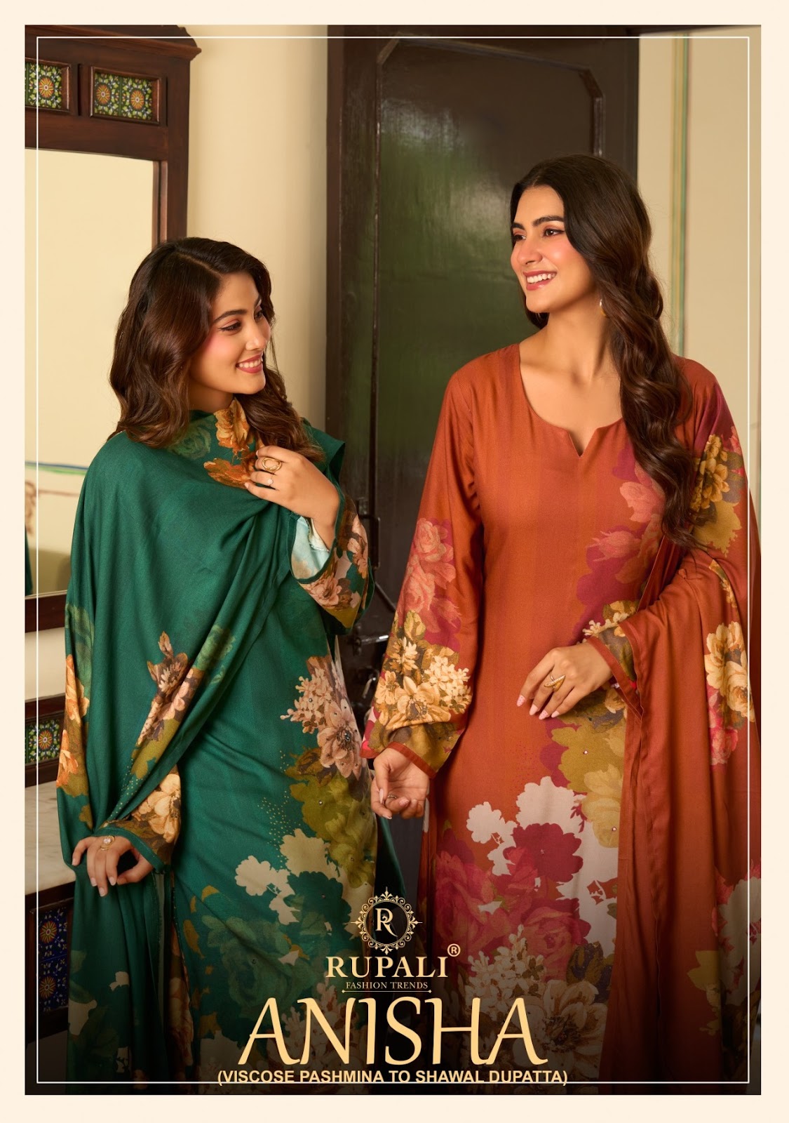 Anisha Rupali Viscose Pashmina Suits Supplier