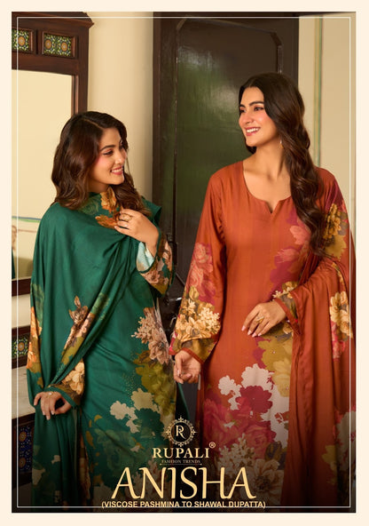 Anisha Rupali Viscose Pashmina Suits Supplier