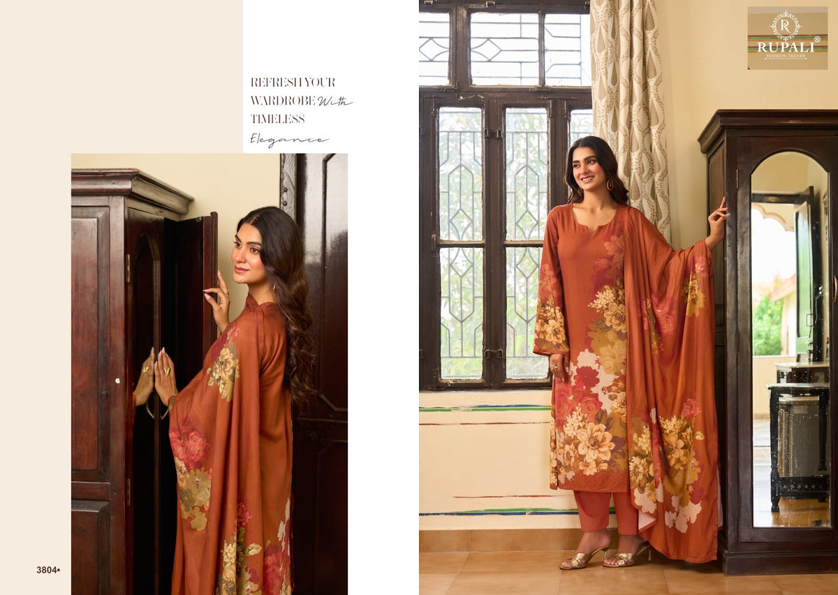 Anisha Rupali Viscose Pashmina Suits Supplier