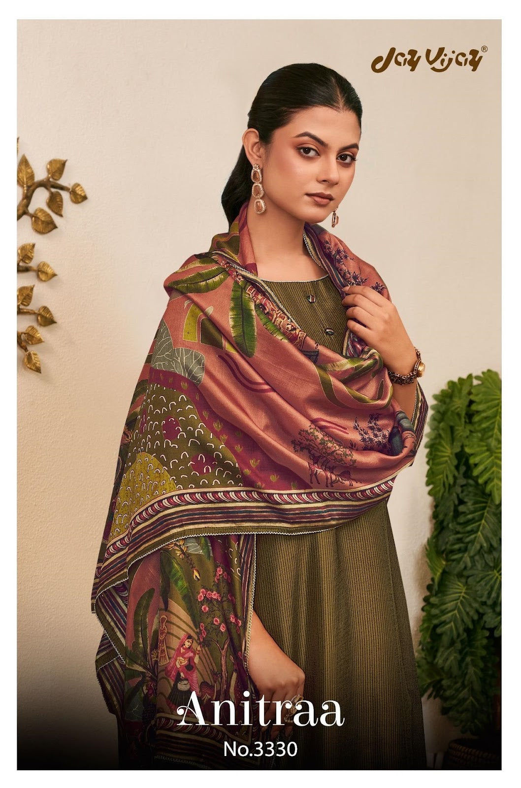 Anitraa 3330 Jay Vijay Tussar Silk Pant Style Suits Exporter