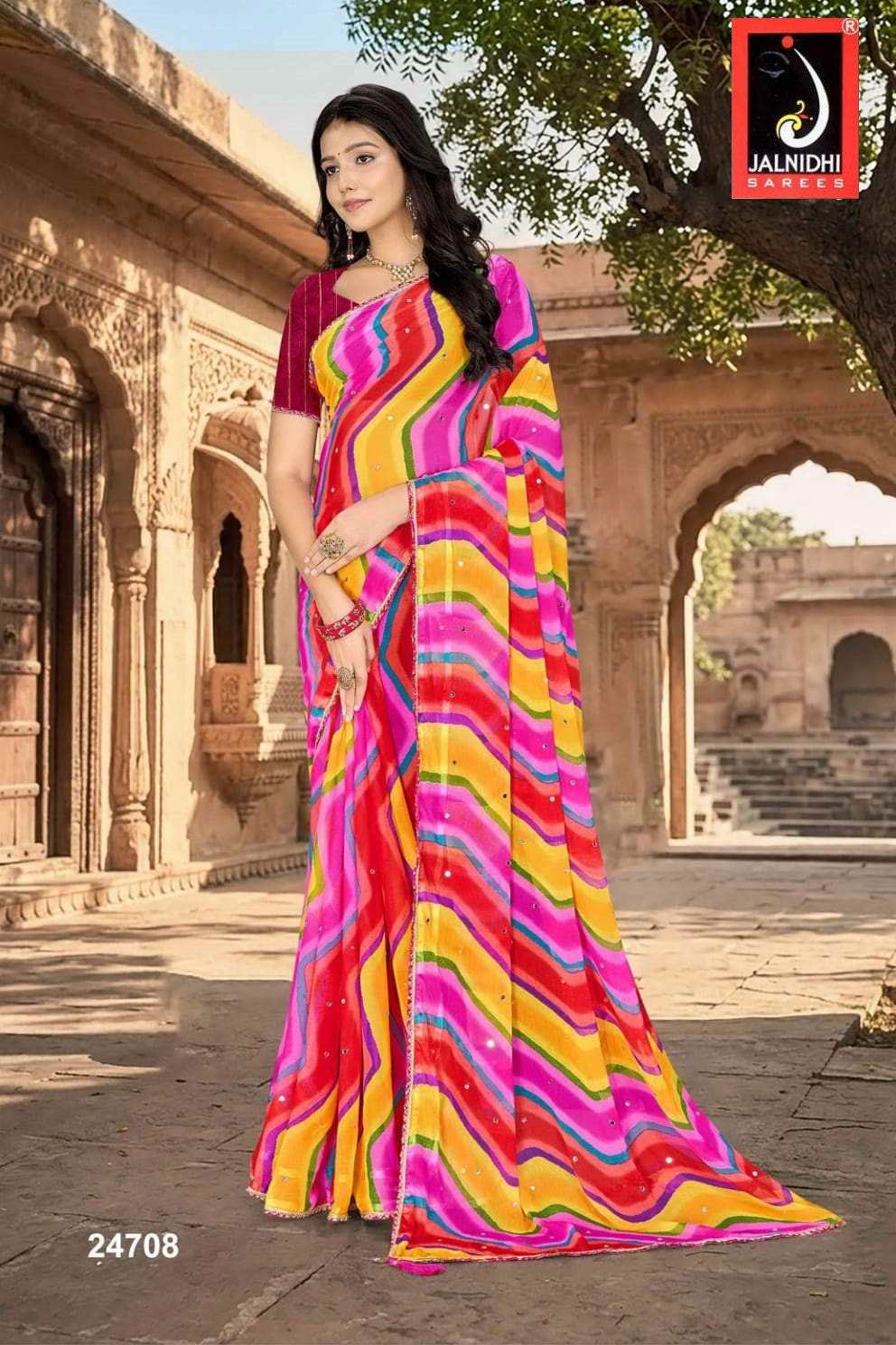 Anjali Jalnidhi Satin Sarees Wholesale Price