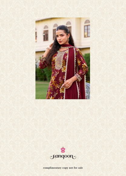 Anjali Rangoon Cotton Cambric Readymade Plazzo Style Suits Exporter India