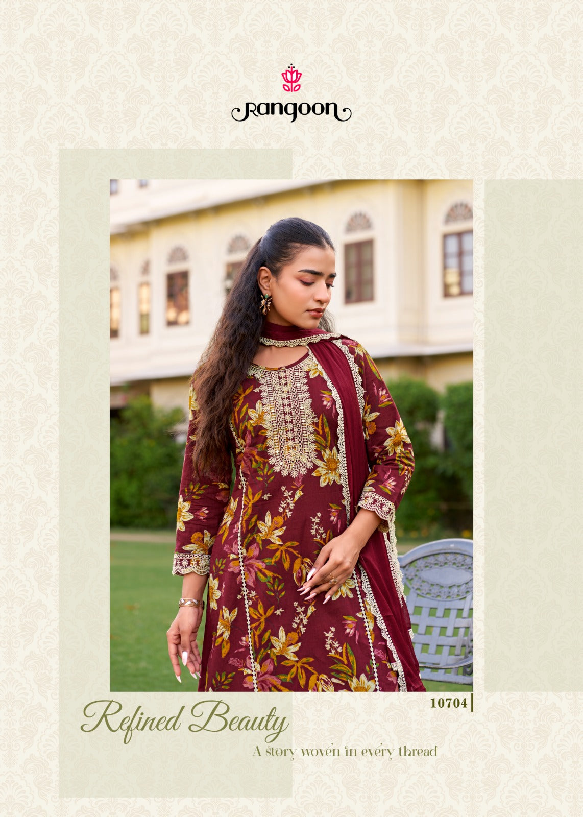 Anjali Rangoon Cotton Cambric Readymade Plazzo Style Suits Exporter India