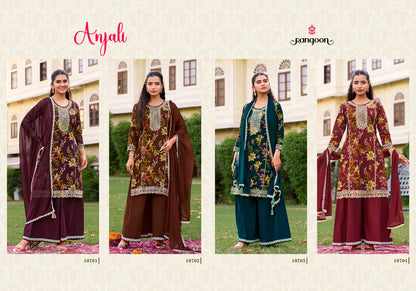 Anjali Rangoon Cotton Cambric Readymade Plazzo Style Suits Exporter India