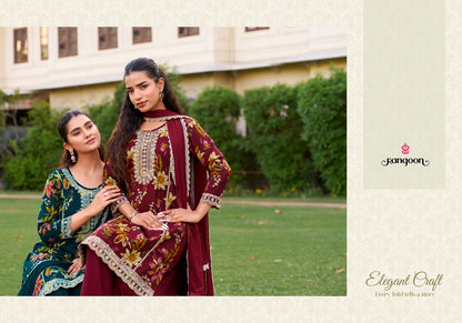 Anjali Rangoon Cotton Cambric Readymade Plazzo Style Suits Exporter India