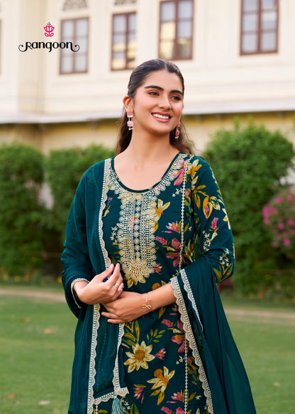 Anjali Rangoon Cotton Cambric Readymade Plazzo Style Suits Exporter India