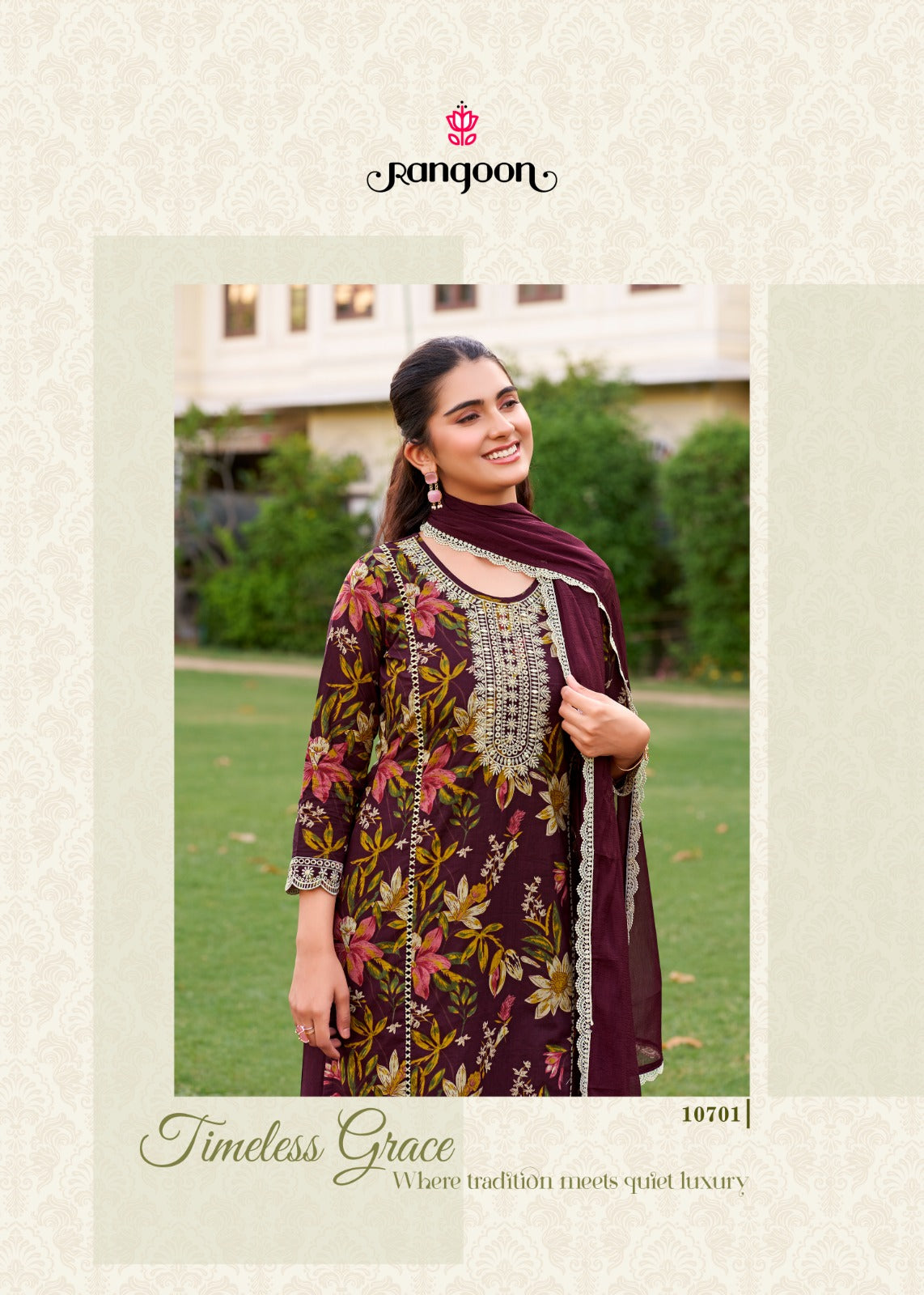 Anjali Rangoon Cotton Cambric Readymade Plazzo Style Suits Exporter India