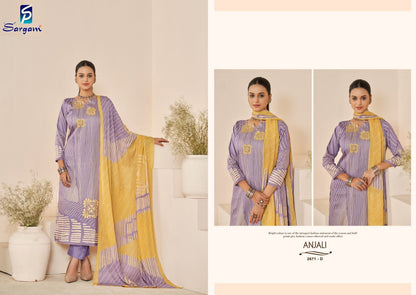 Anjali Sargam Prints Pure Jam Pant Style Suits Wholesale Price