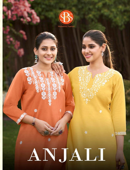 Anjali Sbs Cotton Straight Cut Kurtis Exporter Gujarat