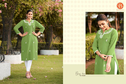 Anjali Sbs Cotton Straight Cut Kurtis Exporter Gujarat