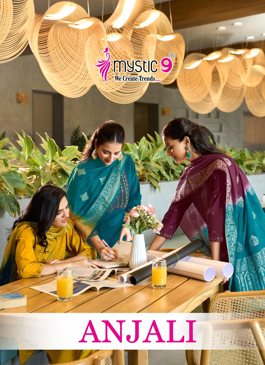 Anjali Vol 1 Mystic 9 Gadwal Readymade Pant Style Suits Wholesaler Ahmedabad