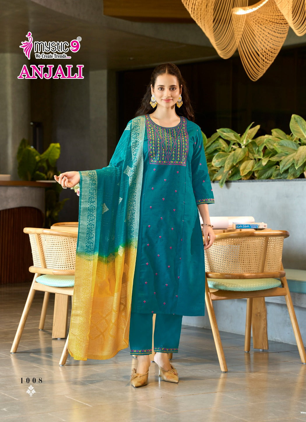 Anjali Vol 1 Mystic 9 Gadwal Readymade Pant Style Suits Wholesaler Ahmedabad