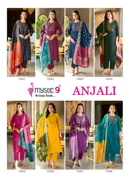 Anjali Vol 1 Mystic 9 Gadwal Readymade Pant Style Suits Wholesaler Ahmedabad
