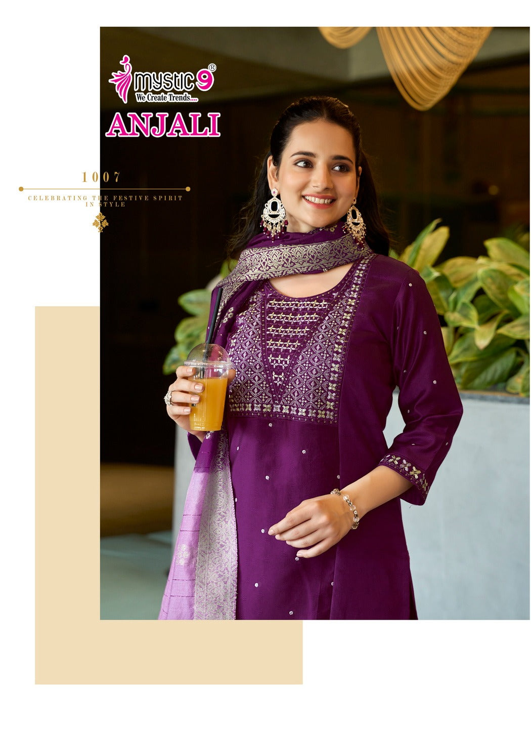 Anjali Vol 1 Mystic 9 Gadwal Readymade Pant Style Suits Wholesaler Ahmedabad