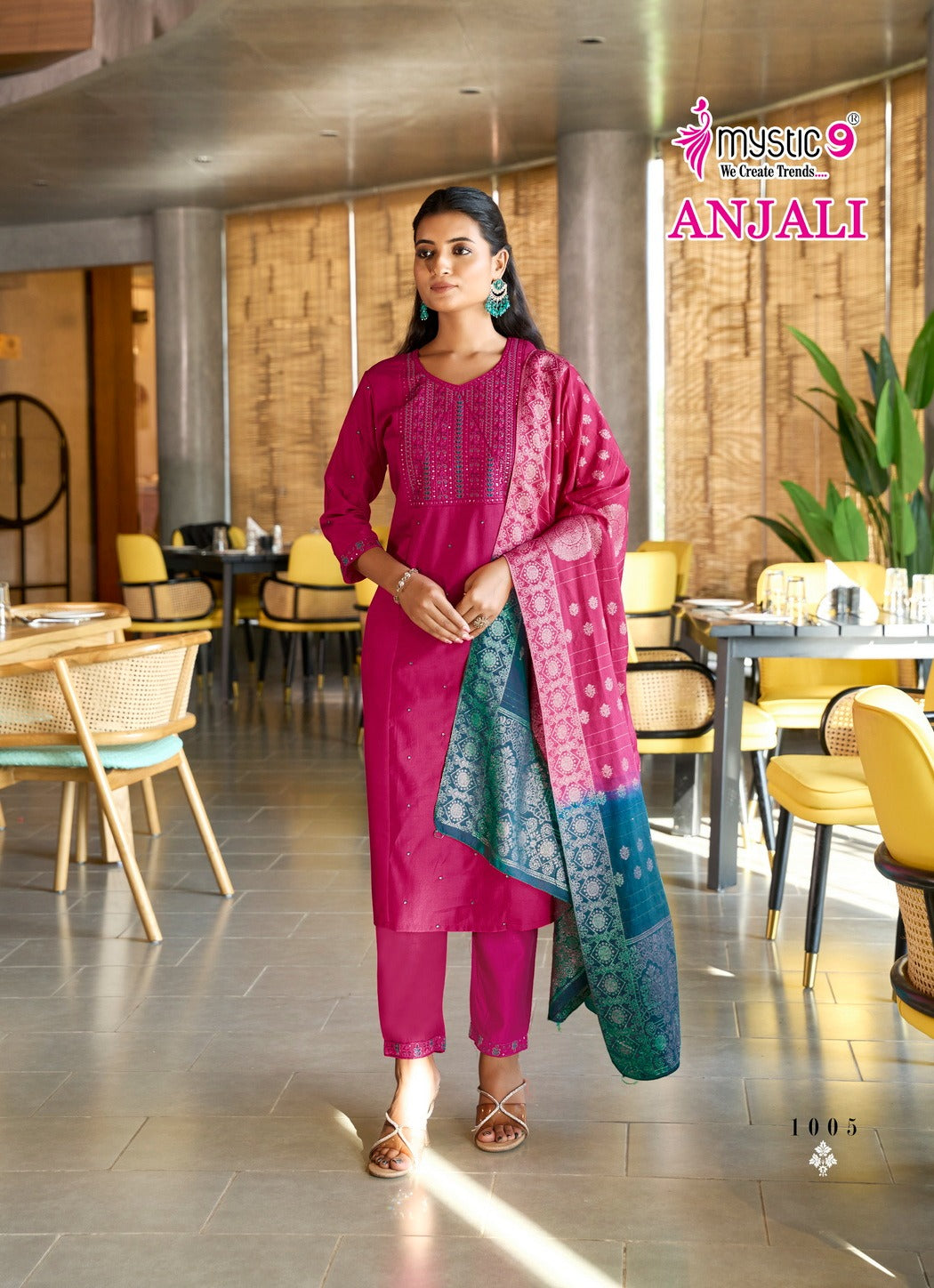 Anjali Vol 1 Mystic 9 Gadwal Readymade Pant Style Suits Wholesaler Ahmedabad