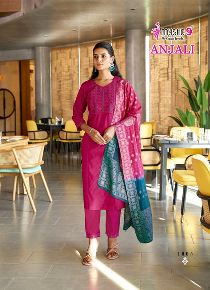 Anjali Vol 1 Mystic 9 Gadwal Readymade Pant Style Suits Wholesaler Ahmedabad