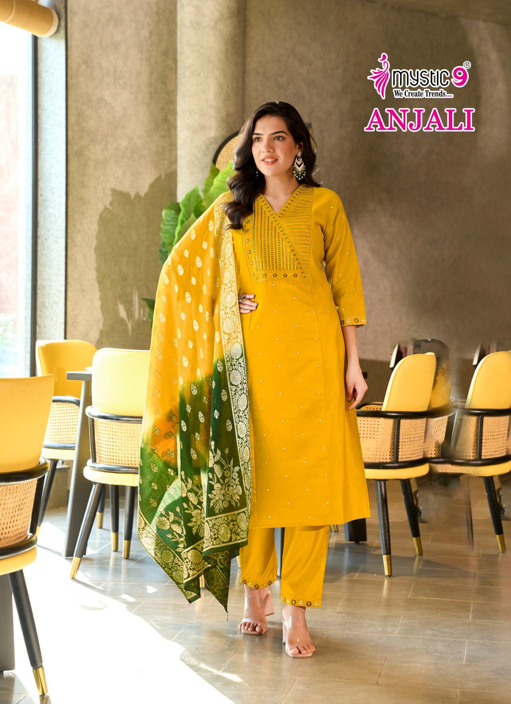 Anjali Vol 1 Mystic 9 Gadwal Readymade Pant Style Suits Wholesaler Ahmedabad