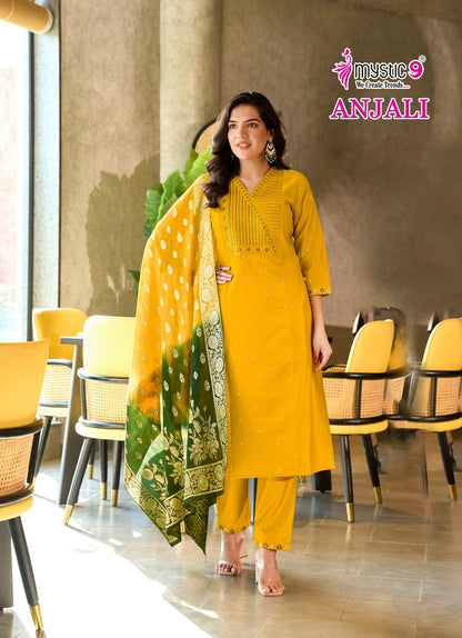 Anjali Vol 1 Mystic 9 Gadwal Readymade Pant Style Suits Wholesaler Ahmedabad