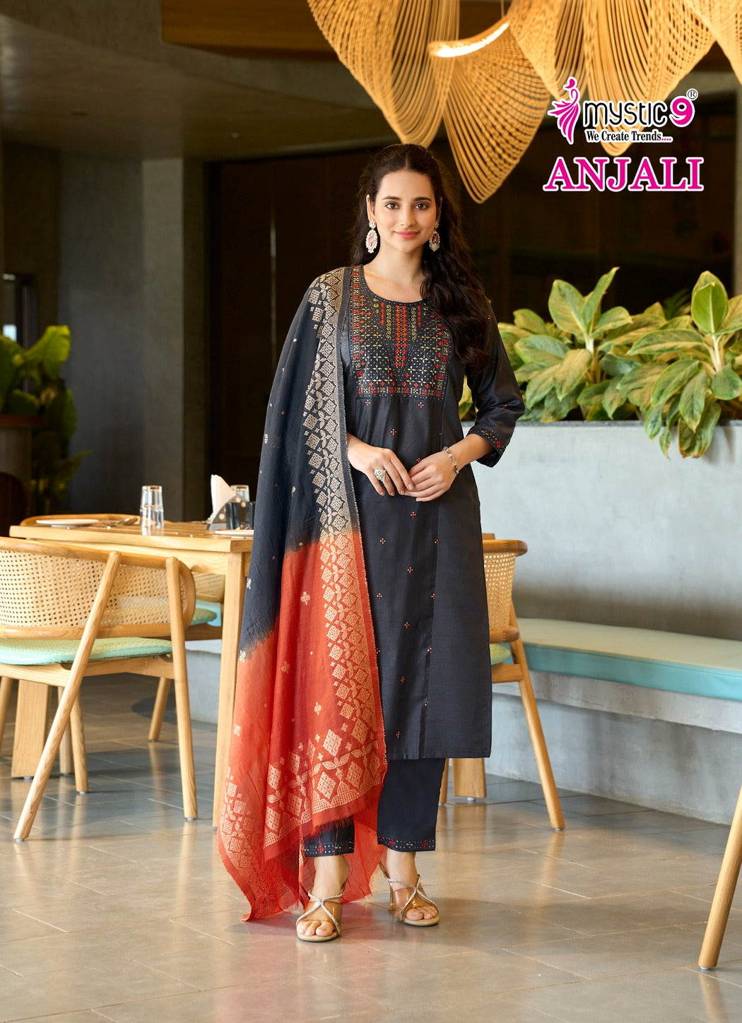 Anjali Vol 1 Mystic 9 Gadwal Readymade Pant Style Suits Wholesaler Ahmedabad
