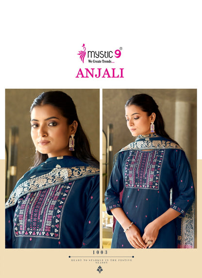 Anjali Vol 1 Mystic 9 Gadwal Readymade Pant Style Suits Wholesaler Ahmedabad