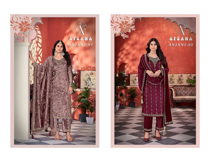 Anjani Afsana Readymade Velvet Suits Exporter India