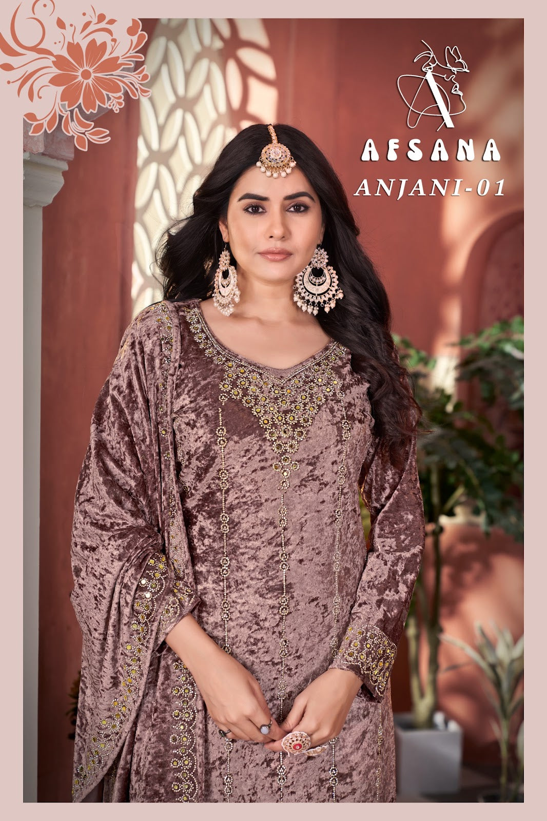 Anjani Afsana Readymade Velvet Suits Exporter India
