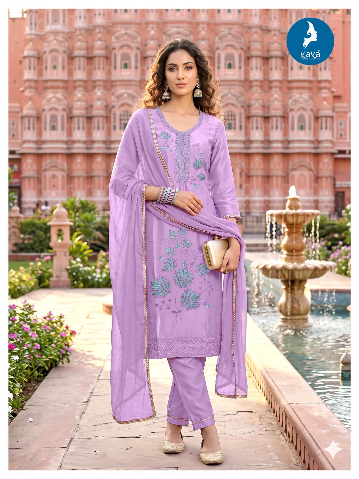Anjani Plus Size Kaya Roman Readymade Pant Style Suits Wholesale Price