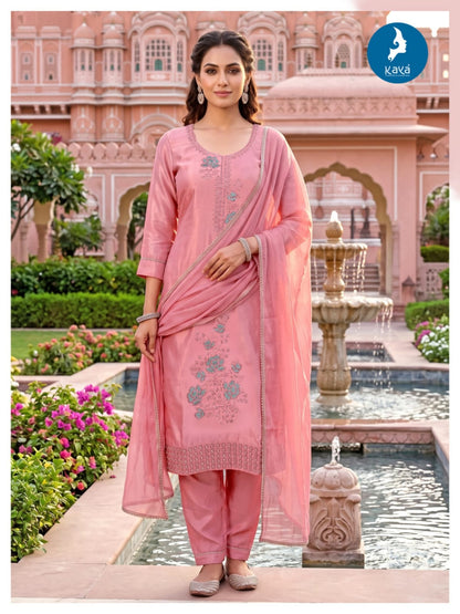 Anjani Plus Size Kaya Roman Readymade Pant Style Suits Wholesale Price