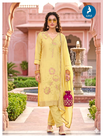 Anjani Plus Size Kaya Roman Readymade Pant Style Suits Wholesale Price