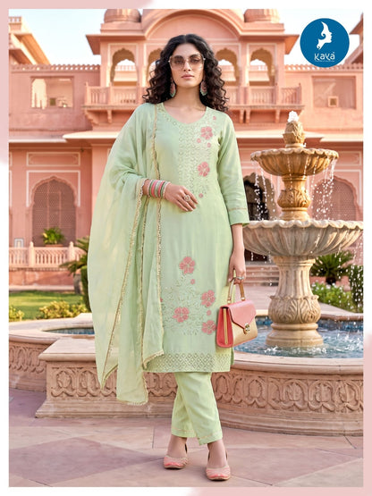 Anjani Plus Size Kaya Roman Readymade Pant Style Suits Wholesale Price