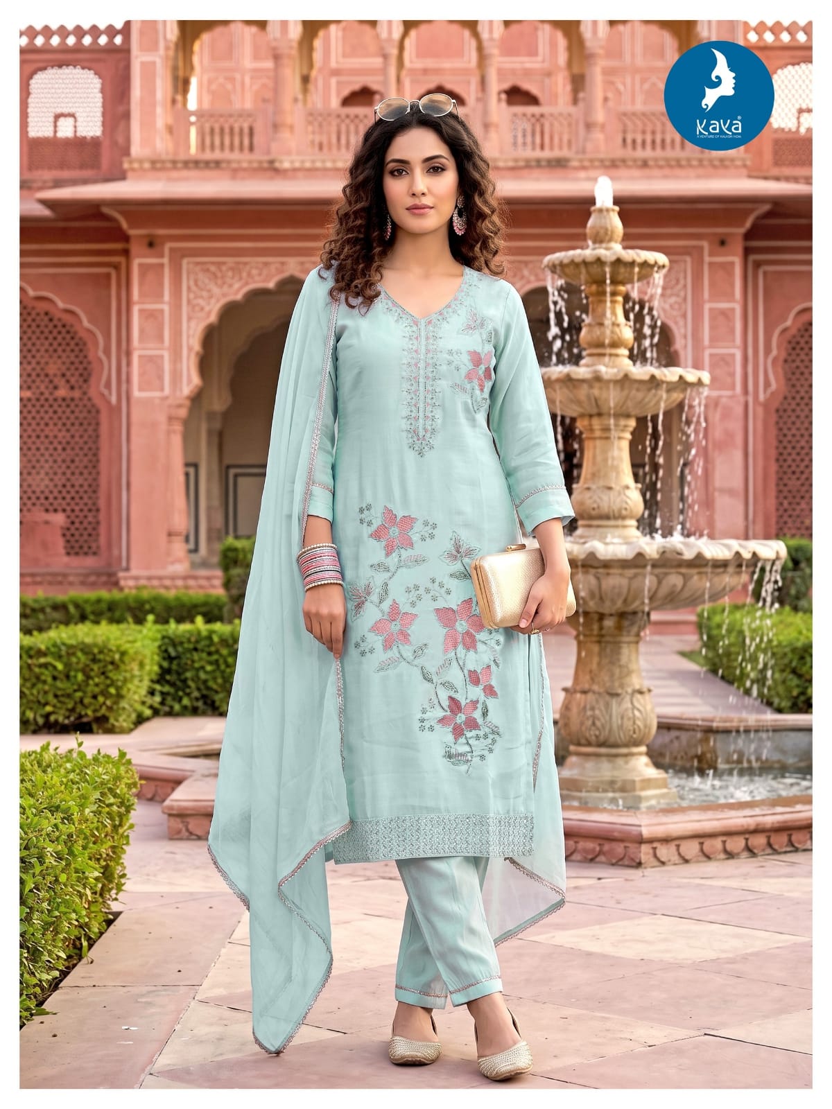 Anjani Plus Size Kaya Roman Readymade Pant Style Suits Wholesale Price