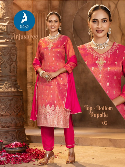 Anjushree Kaya Viscose Readymade Pant Style Suits Wholesale Rate