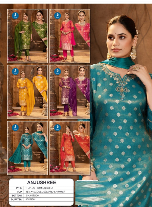 Anjushree Kaya Viscose Readymade Pant Style Suits Wholesale Rate