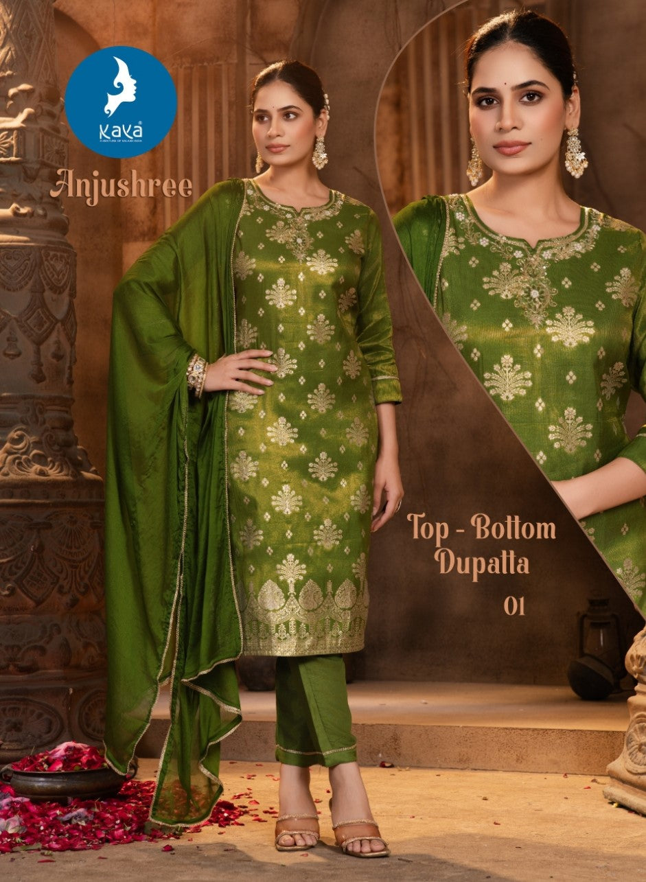 Anjushree Kaya Viscose Readymade Pant Style Suits Wholesale Rate